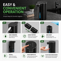Luxury Touchless Automatic Foaming Soap Dispenser for Kitchens & Bathrooms | Rechargeable & Waterproof