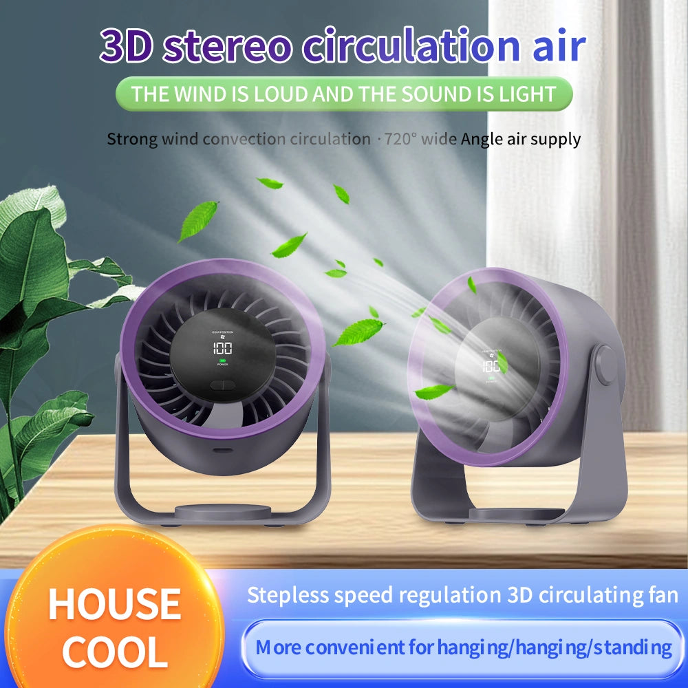 Rechargeable Desktop/Wall-Mounted Fan