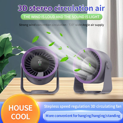 Rechargeable Desktop/Wall-Mounted Fan