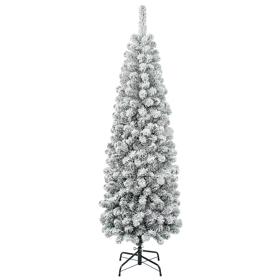 Artificial Tree : Flocked Slim Utica Tree