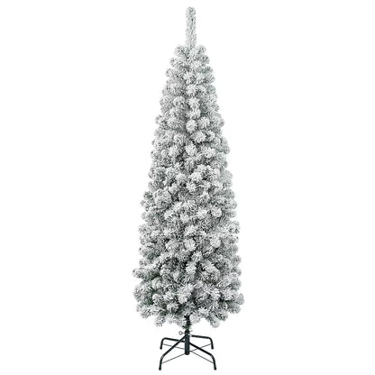 Artificial Tree : Flocked Slim Utica Tree