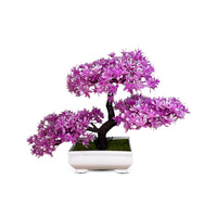 Multicolor artificial bonsai tree home decor
