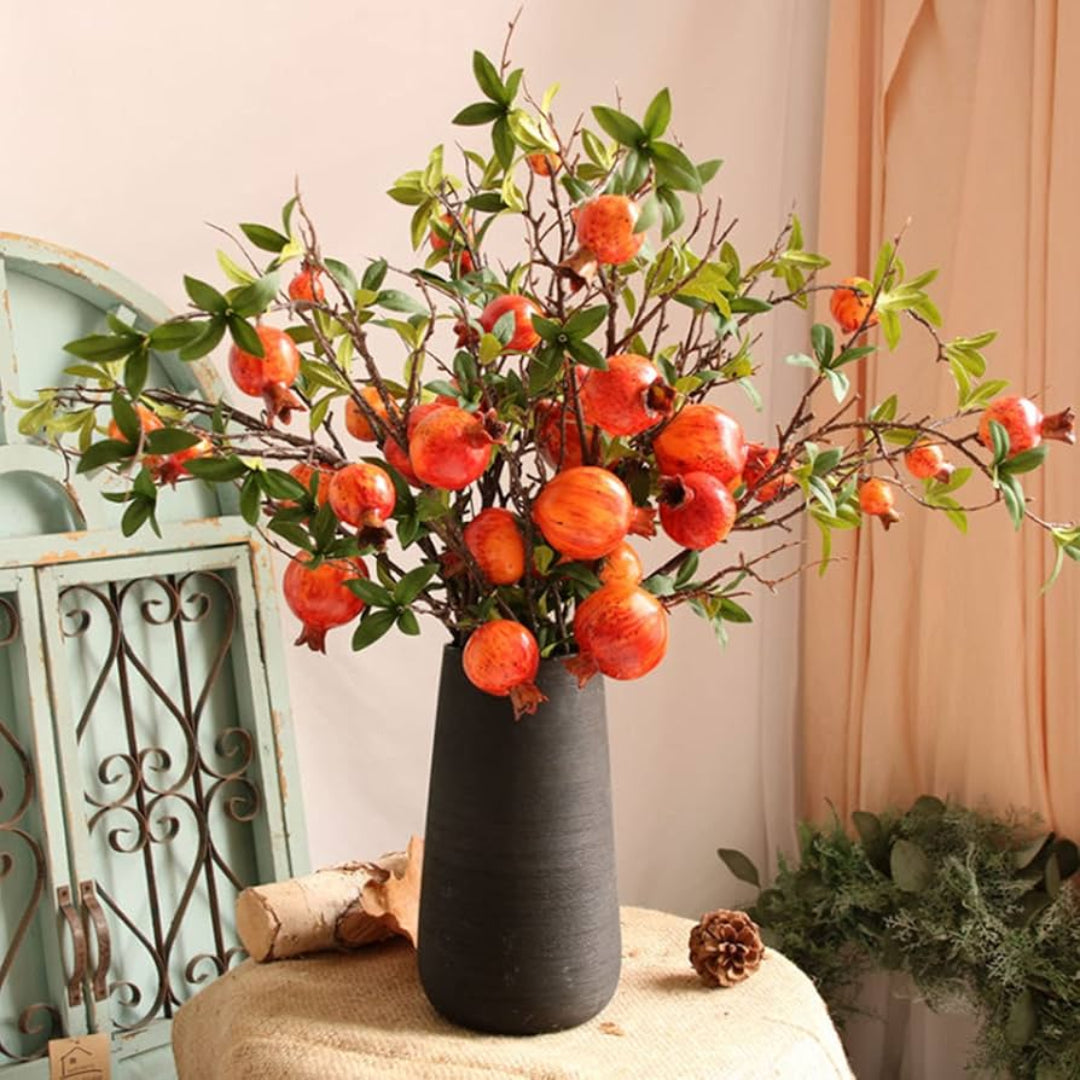 Artificial Pomegranate Plant in Ceramic Pot
