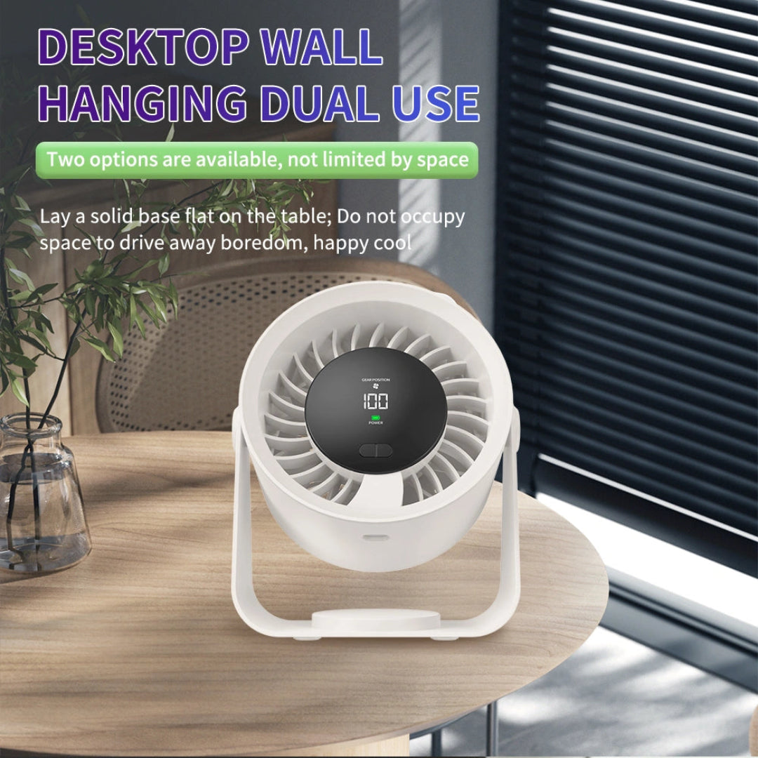 Rechargeable Desktop/Wall-Mounted Fan