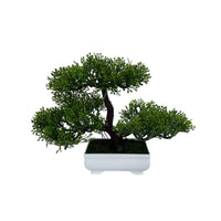 Artificial Small Bonsai Tree in Decorative Pot – Indoor Home Décor Plant (Multiple Color Options)