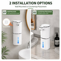 Luxury Touchless Automatic Foaming Soap Dispenser for Kitchens & Bathrooms | Rechargeable & Waterproof