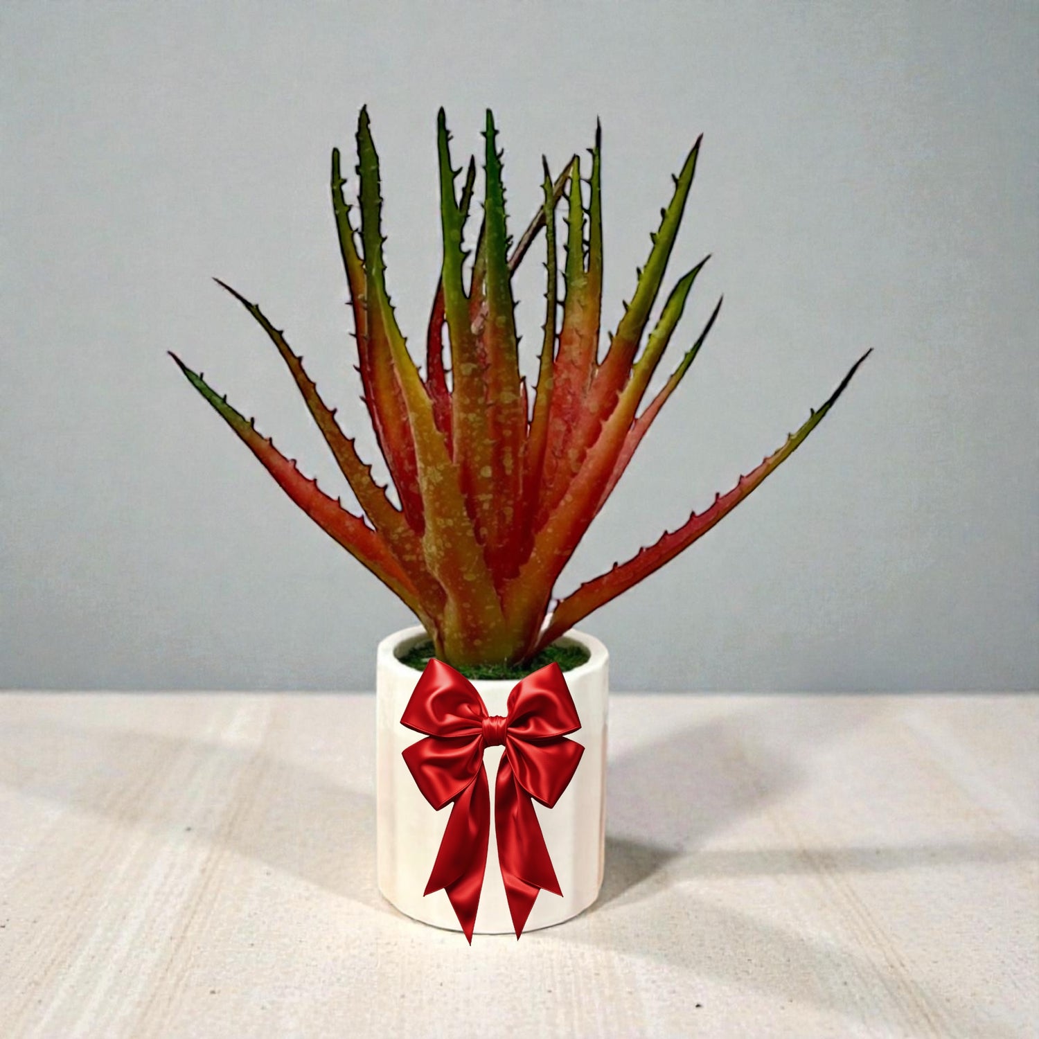 Gorgeous Artificial Aloe Vera Plant in Ceramic Pot – Perfect Gift