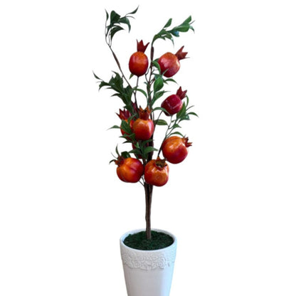 Artificial Pomegranate Plant in Ceramic Pot