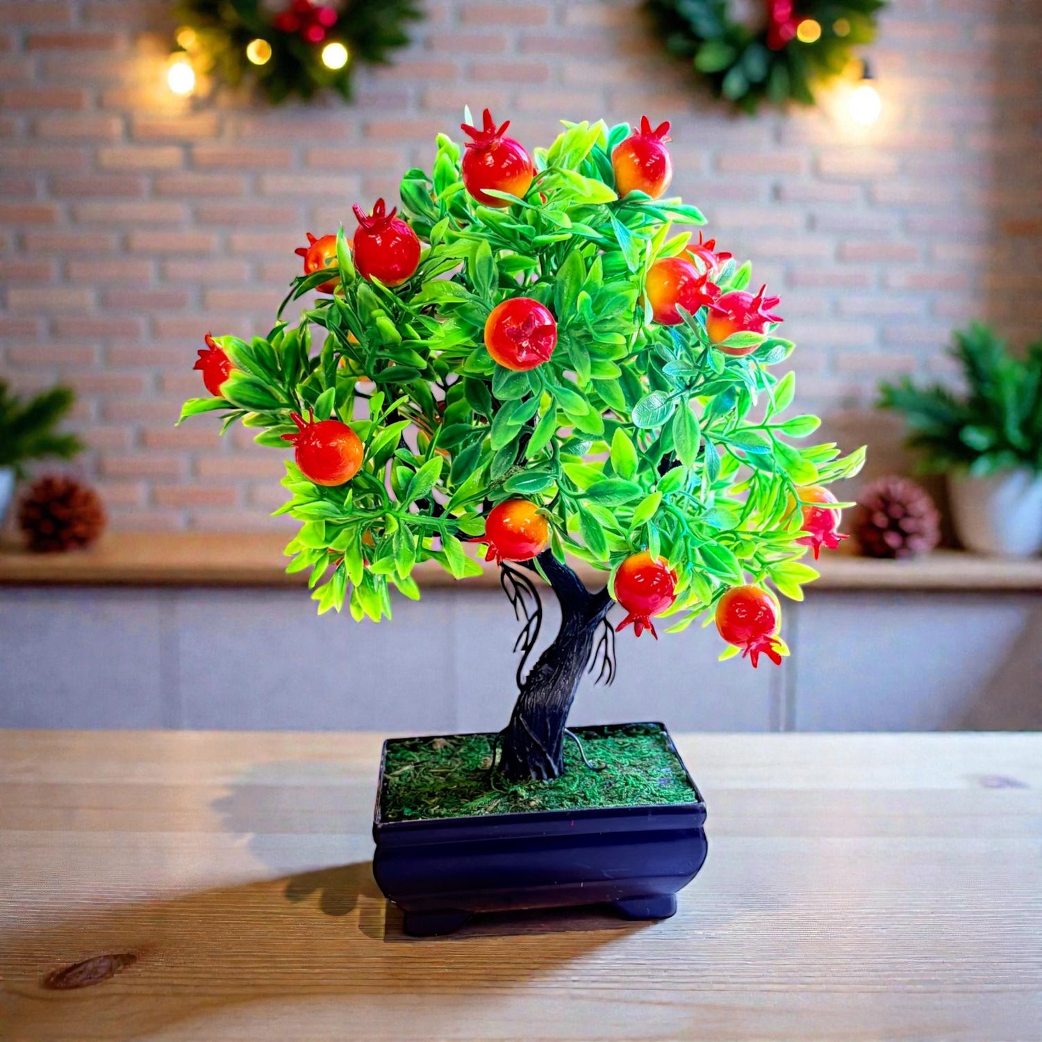 Gorgeous Artificial Pomegranate Bonsai Tree – Elegant Home & Office Dé
