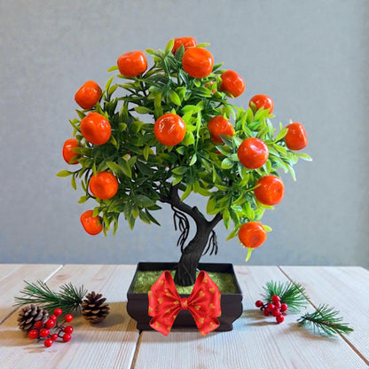 New - Mini Orange Bonsai Artificial