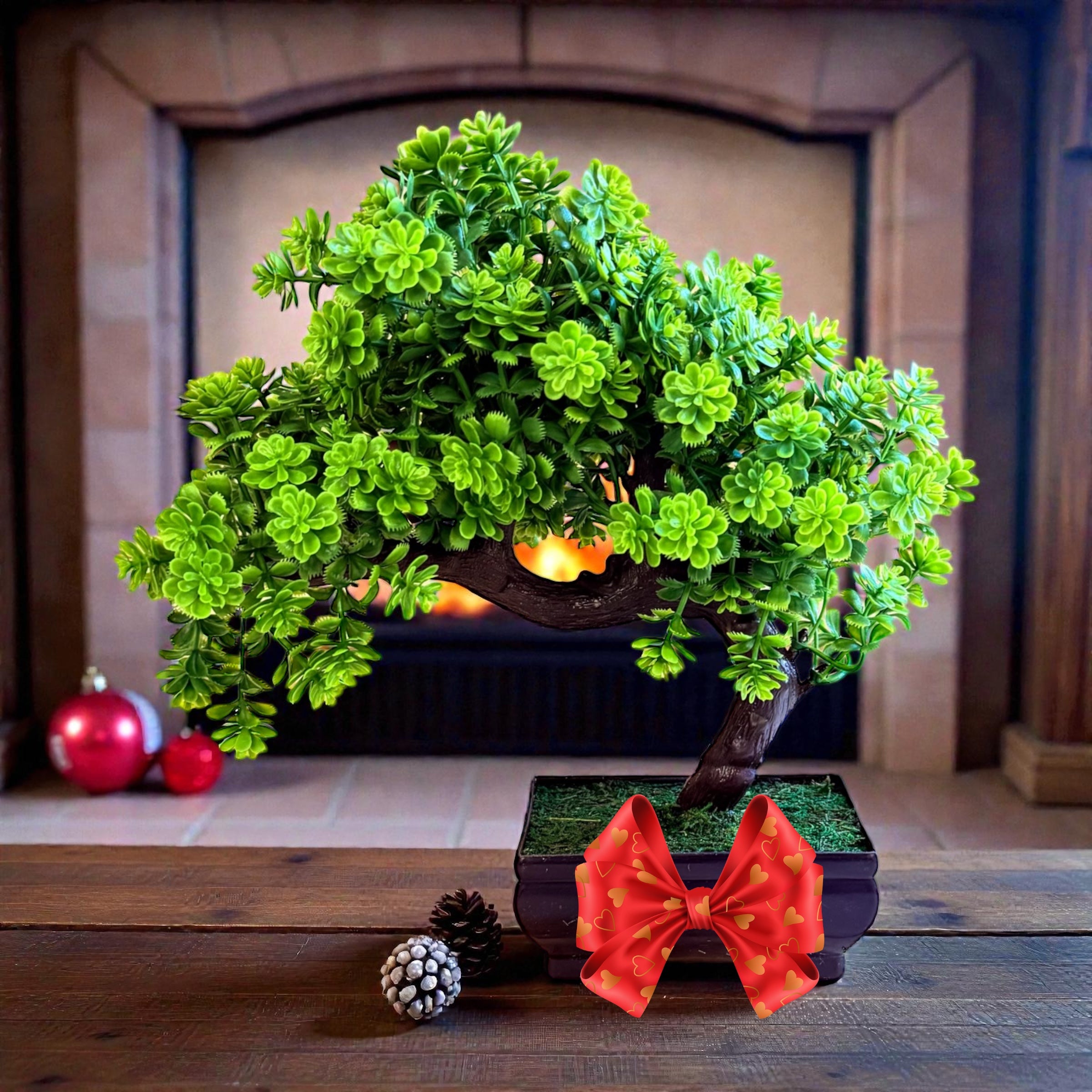 Elegant Artificial Bonsai Plant – Realistic Home Decor