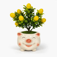 Artificial – Lemon Bonsai Ceramic Planter Pot (Good Gift)