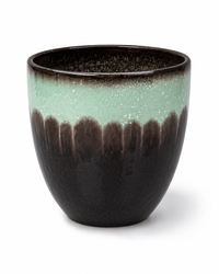 Brown & Mint Gradient Plastic Planter Pot