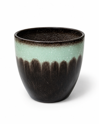 Brown & Mint Gradient Plastic Planter Pot