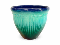 Blue & Turquoise Gradient Plastic Planter Pot