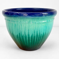 Blue & Turquoise Gradient Plastic Planter Pot