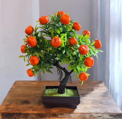 Mini Orange Bonsai Artificial
