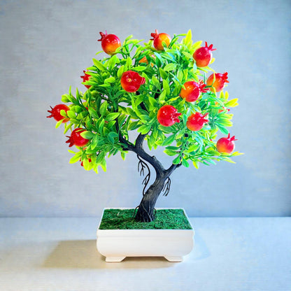 Gorgeous Artificial Pomegranate Bonsai Tree – Elegant Home &amp; Office Décor Gift
