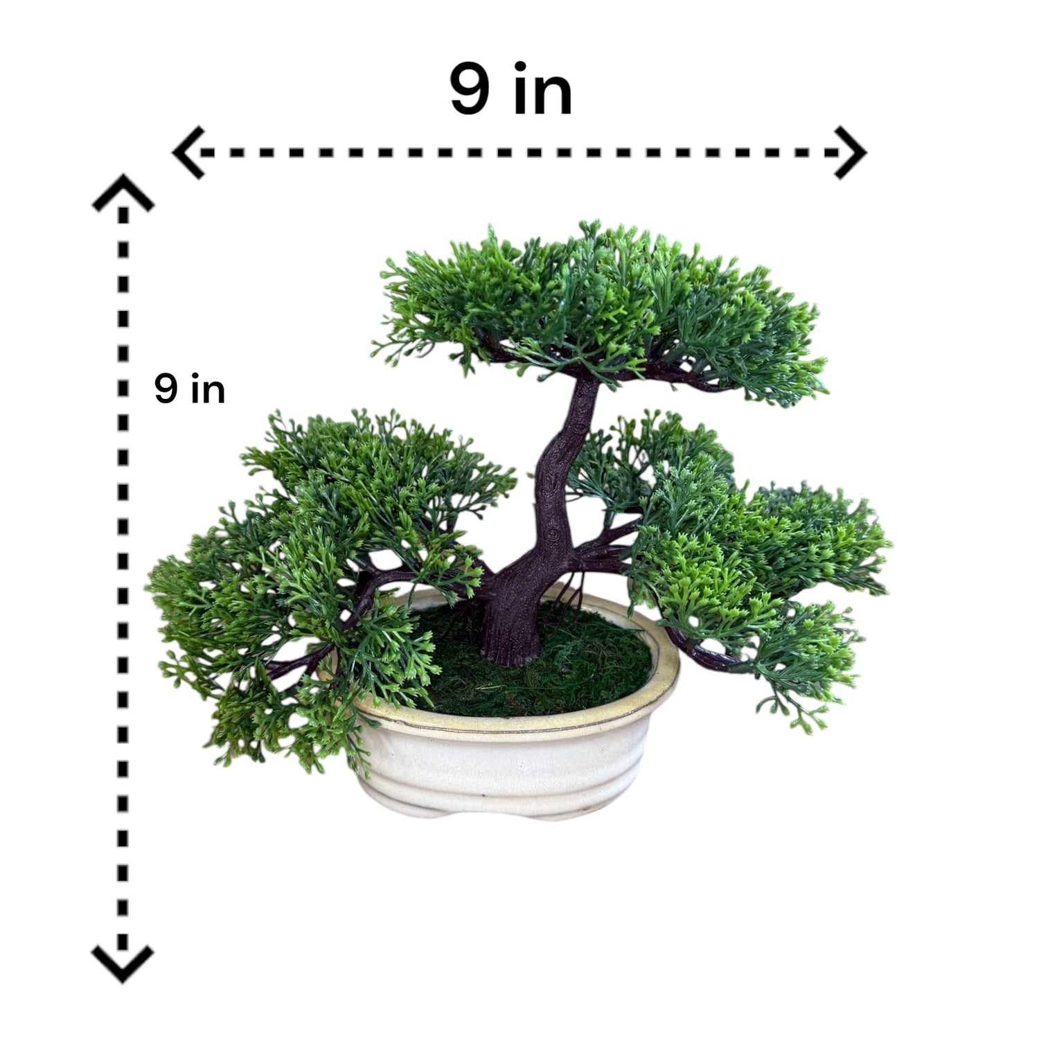 Gorgeous Green Artificial Three-Tiered Bonsai (Good Gift)