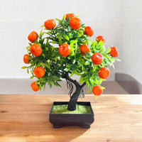 New - Mini Orange Bonsai Artificial