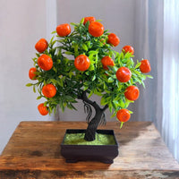 New - Mini Orange Bonsai Artificial