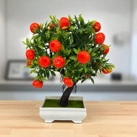 New - Mini Orange Bonsai Artificial