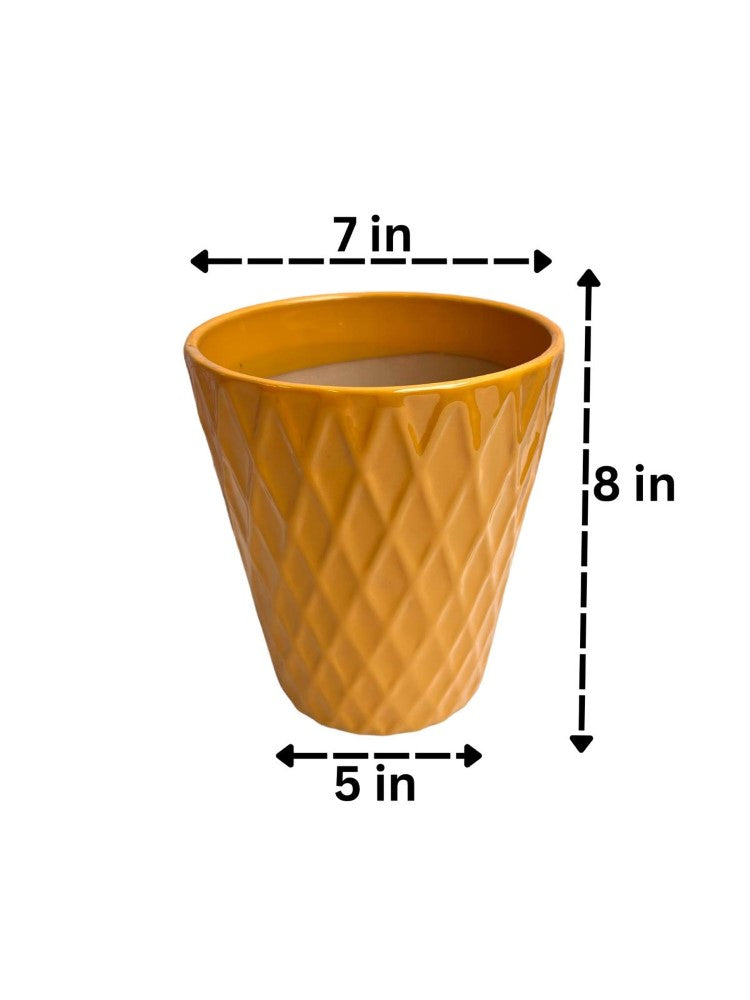 mustard colour plant pot Alluring Mustard Ceramic Planter