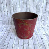 Red color decorative planter pot for modern garden décor