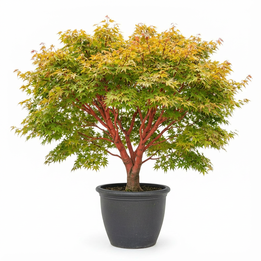 buy red maple bonsai tree Sango Kaku Coral Bark Japanese Maple #5 Container