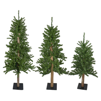 Artificial Tree: Alluring Natural Bark Alpine Tree Set