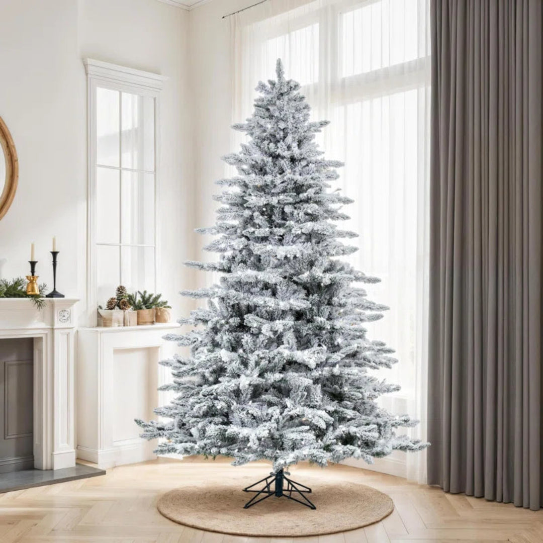 Artificial Tree : Flocked Slim Utica Tree