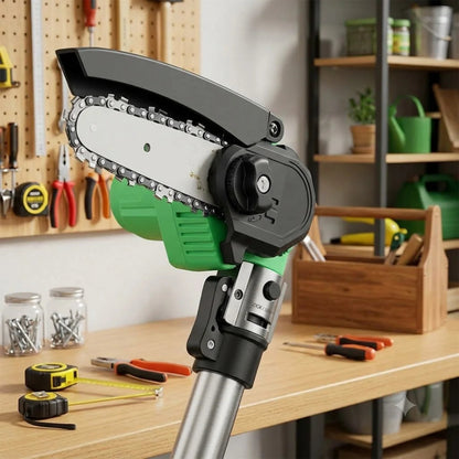 20V Cordless 2-in-1 Pole Saw &amp; Mini Chainsaw | Extendable Pole for Tree Pruning &amp; Wood Cutting