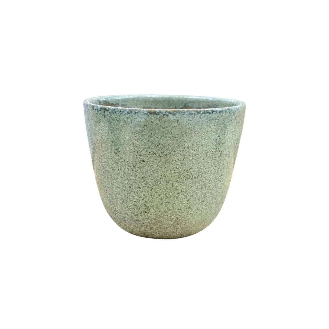 Sage Green Glazed Ceramic Planter &amp; Pot