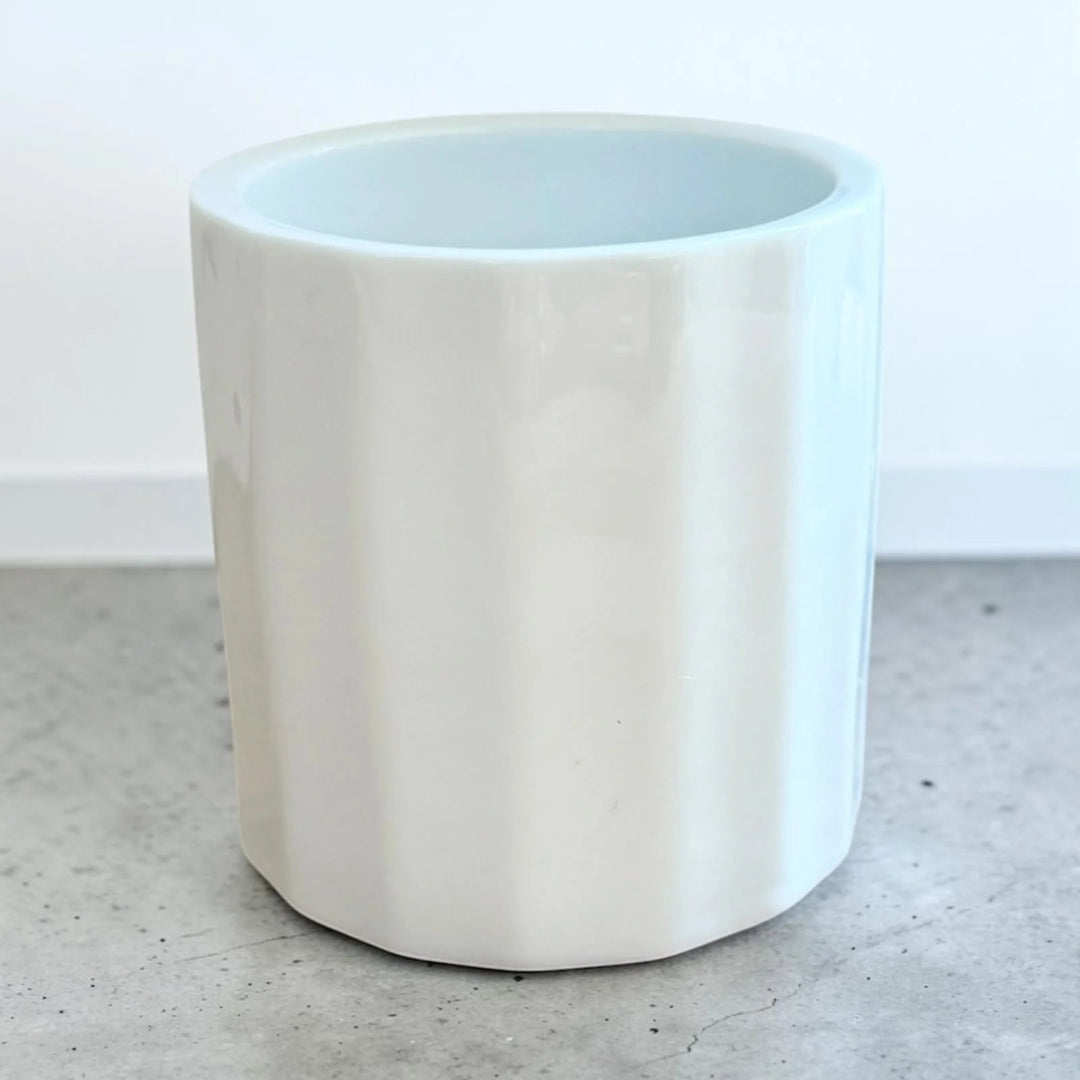 White Glossy Ceramic Planter Pot