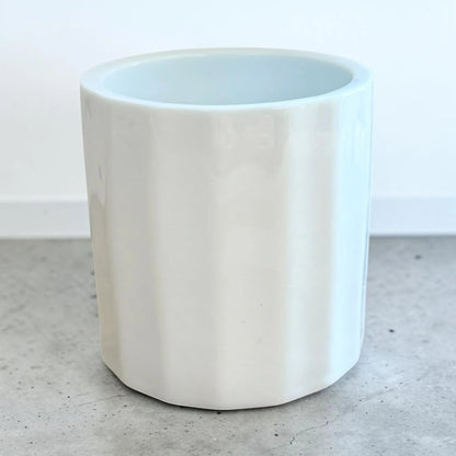 White Glossy Ceramic Planter Pot