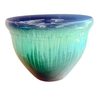 Blue & Turquoise Gradient Plastic Planter Pot
