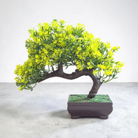 Artificial yellow bonsai