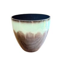 Brown & Mint Gradient Plastic Planter Pot