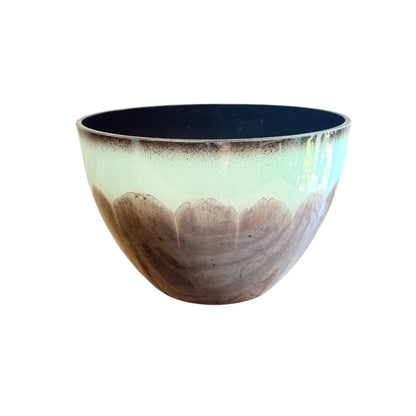 Brown &amp; Mint Gradient Plastic Planter Pot