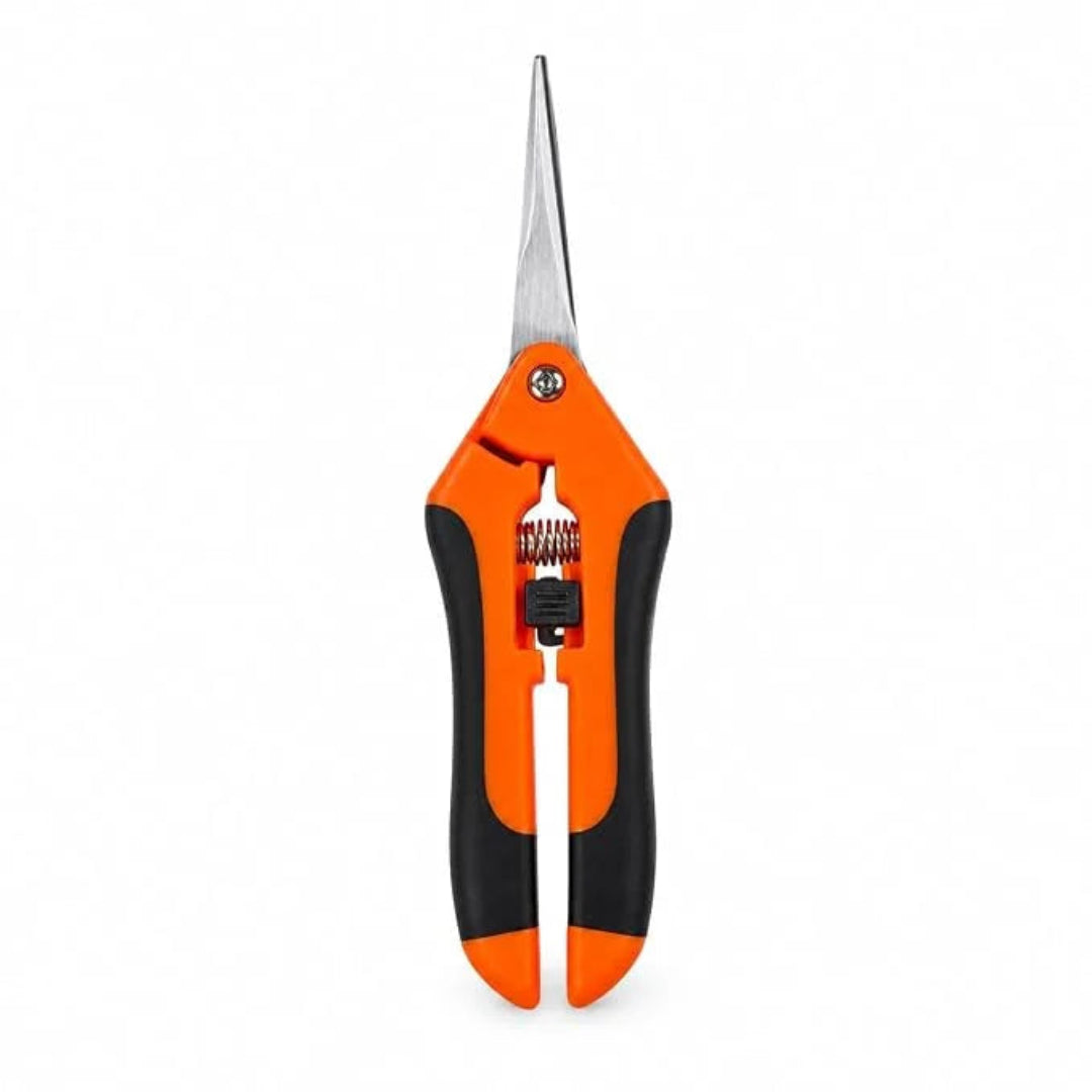 Garden Pruning Shears with Stainless Steel Blade &amp; Safety Lock (Orange)