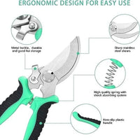 Plant Pruning Shears – 190mm Green Garden Hand Pruner
