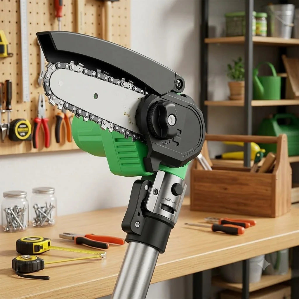 20V Cordless 2-in-1 Pole Saw &amp; Mini Chainsaw | Extendable Pole for Tree Pruning &amp; Wood Cutting
