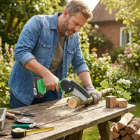 20V Cordless 2-in-1 Pole Saw & Mini Chainsaw | Extendable Pole for Tree Pruning & Wood Cutting
