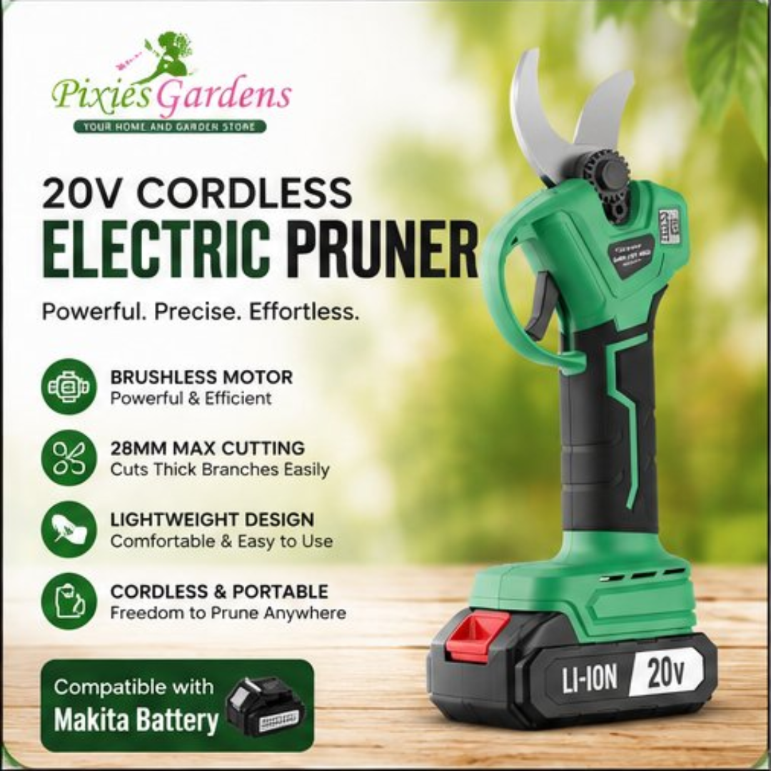 20V Cordless Electric Pruner - Brushless Battery Powered Pruning Shears for Tree Branches &amp; Garden Trimming