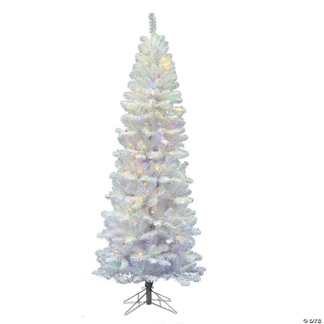 Artificial Tree : White Salem Pencil Tree with LED