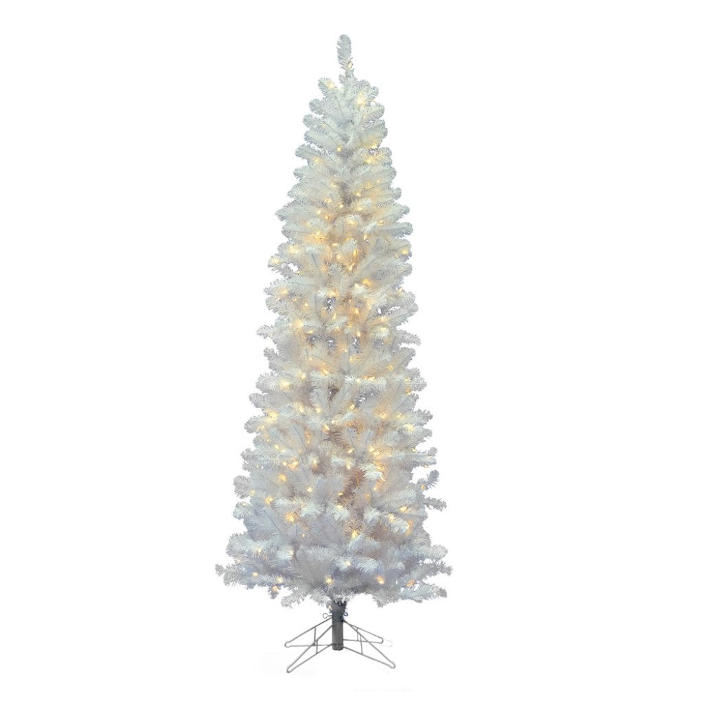 Stunning White Salem Pencil Tree with LED-Artificial