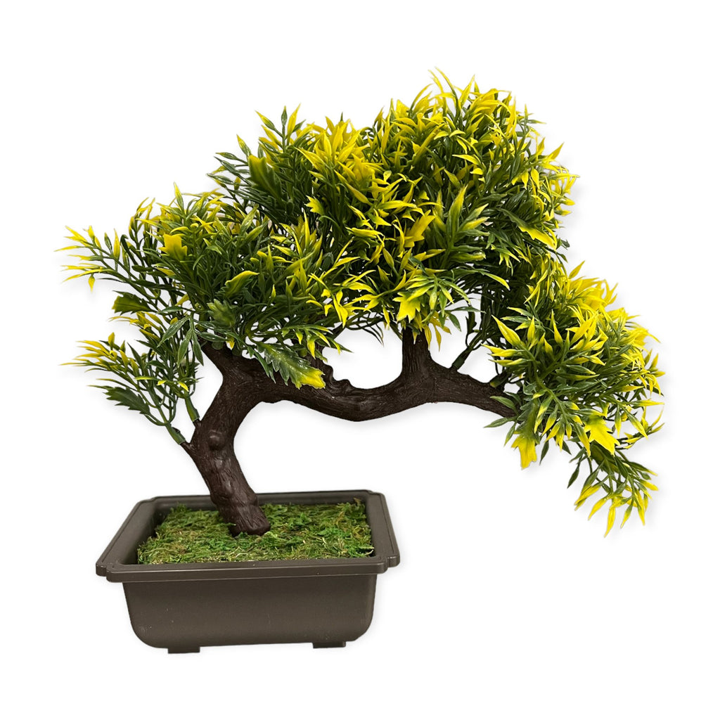 Yellow and Green Sideways Bonsai (Artificial)