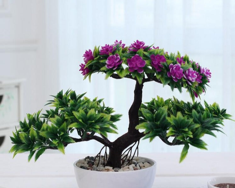 Gorgeous Bonsai with Very Attractive Pot -Excellent Gift.. Looks Almost Real, Without The Hassle of Maintenance and Dying (Artificial Plant)